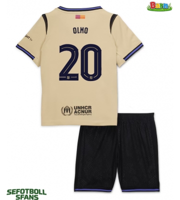 Barcelona Dani Olmo #20 Bortaställ Barn 2025-26 Kortärmad (+ Korta byxor)